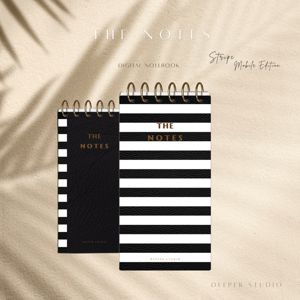 The Notes | The Stripe Edition — Gold Spiral | Mobile | Black | Limited Edition