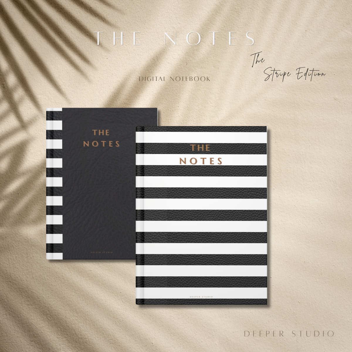 The Notes - The Stripe Edition | Black & White | Digital Notebook | Tablet | Limited Edition