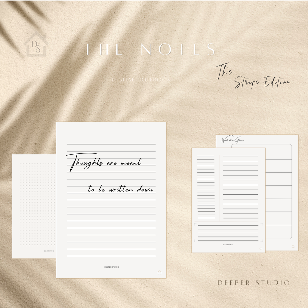 The Notes - The Stripe Edition | Black | Digital Notebook | Tablet | Limited Edition