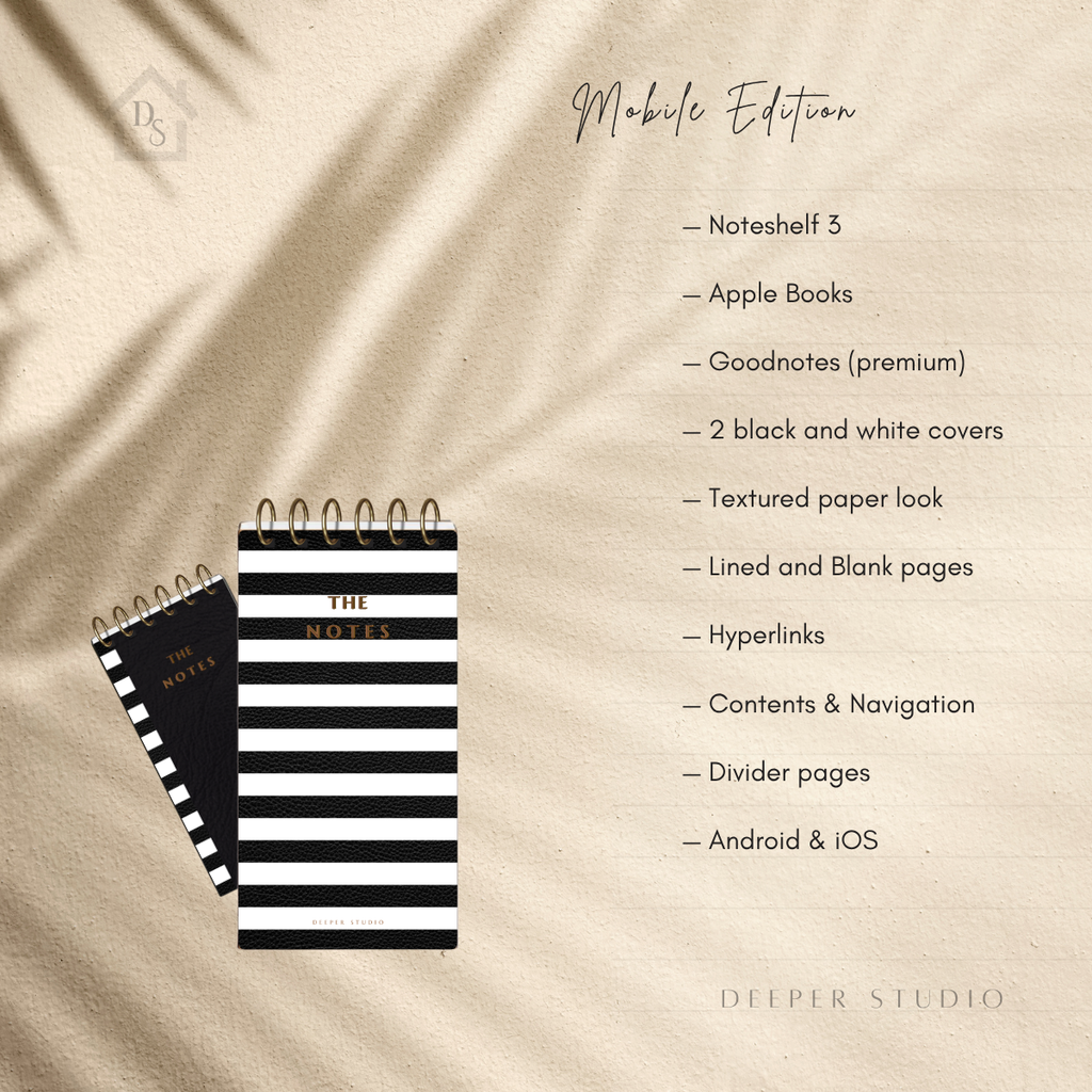 The Notes | The Stripe Edition — Gold Spiral | Mobile | Full Collection