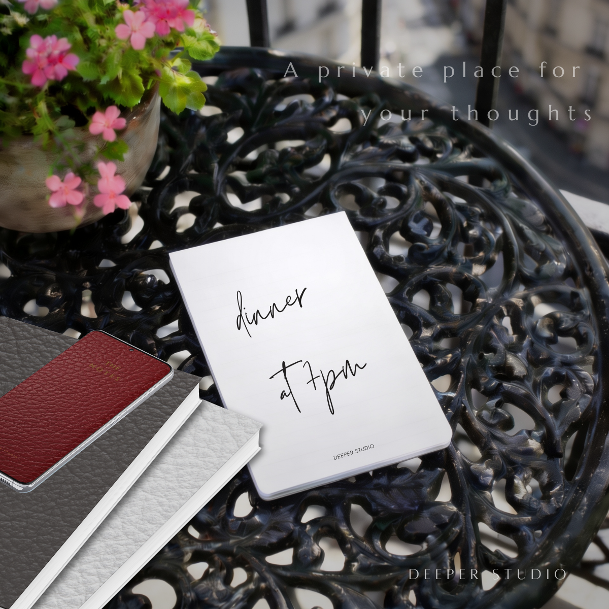 The Notes - Mobile Edition | Dark Cherry | Digital Notebook