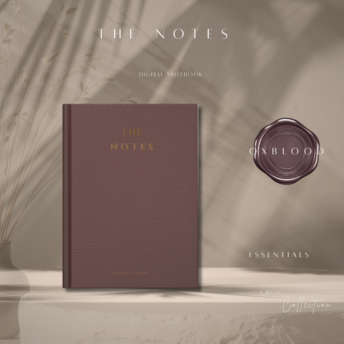 The Notes | Essentials Edition | Croc Collection | Oxblood