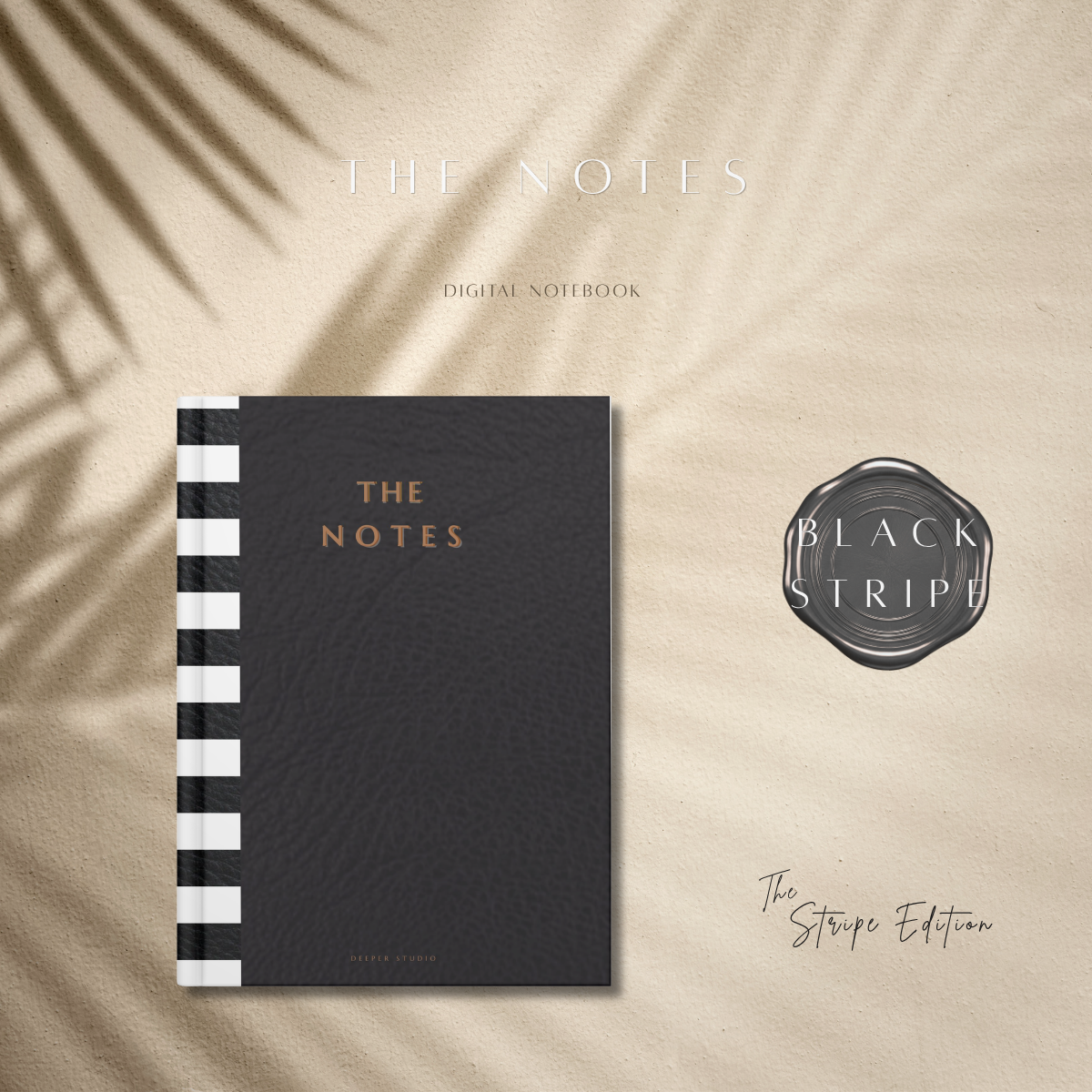 The Notes - The Stripe Edition | Black | Digital Notebook | Tablet | Limited Edition