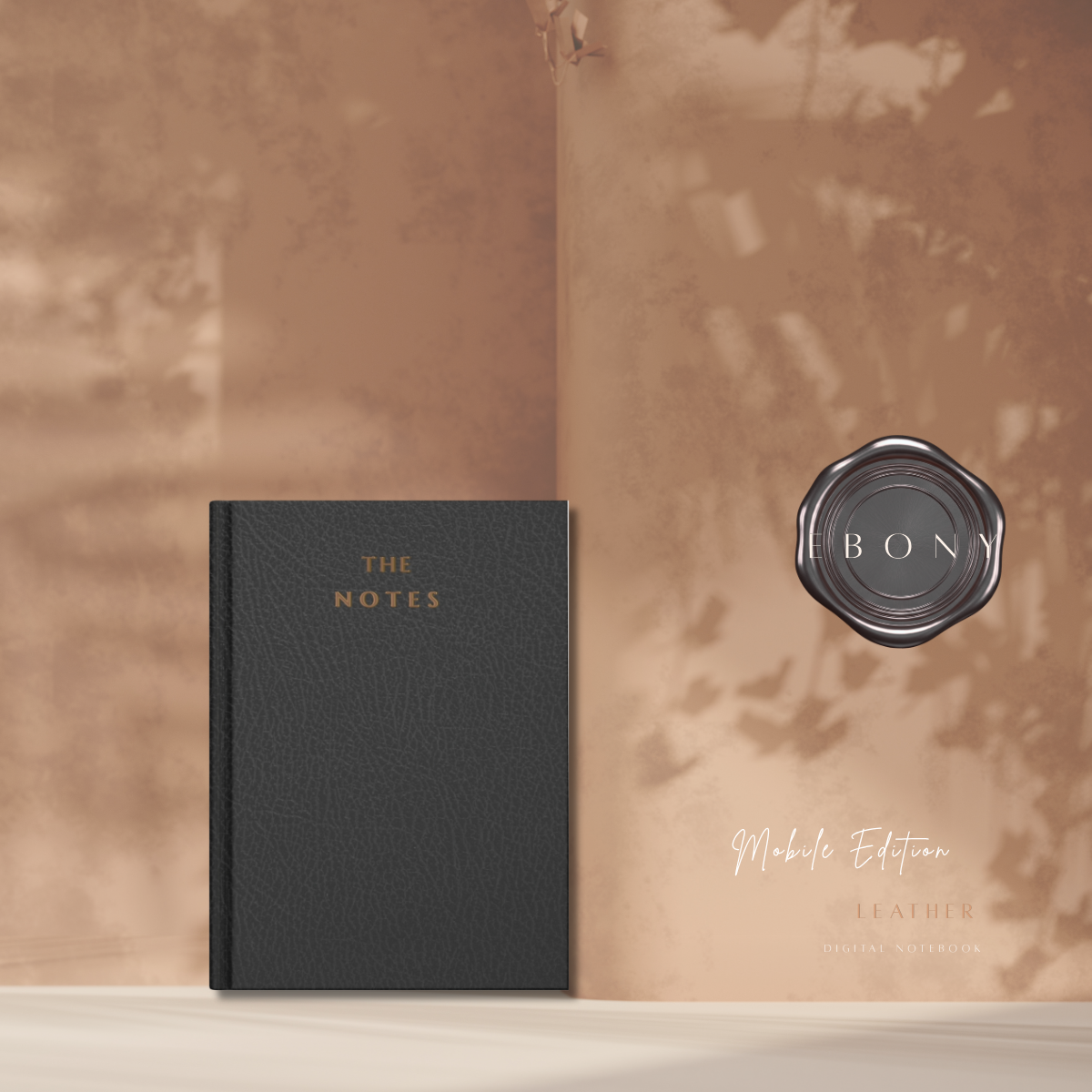 The Notes | Mobile Edition | Fine Grain Leather Collection | Ebony