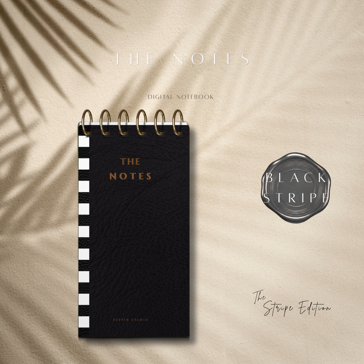 The Notes | The Stripe Edition — Gold Spiral Edition | Black | Limited Edition