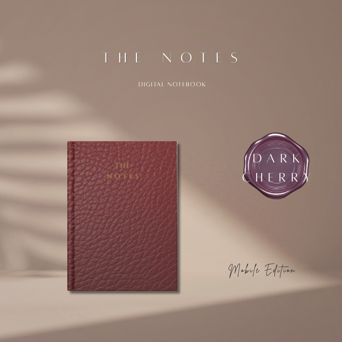 The Notes - Mobile Edition | Dark Cherry | Digital Notebook