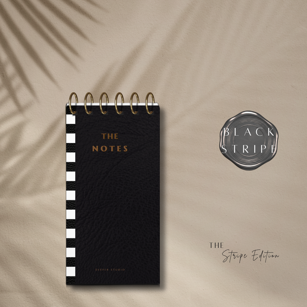 The Notes | The Stripe Edition — Gold Spiral | Mobile | Black | Limited Edition