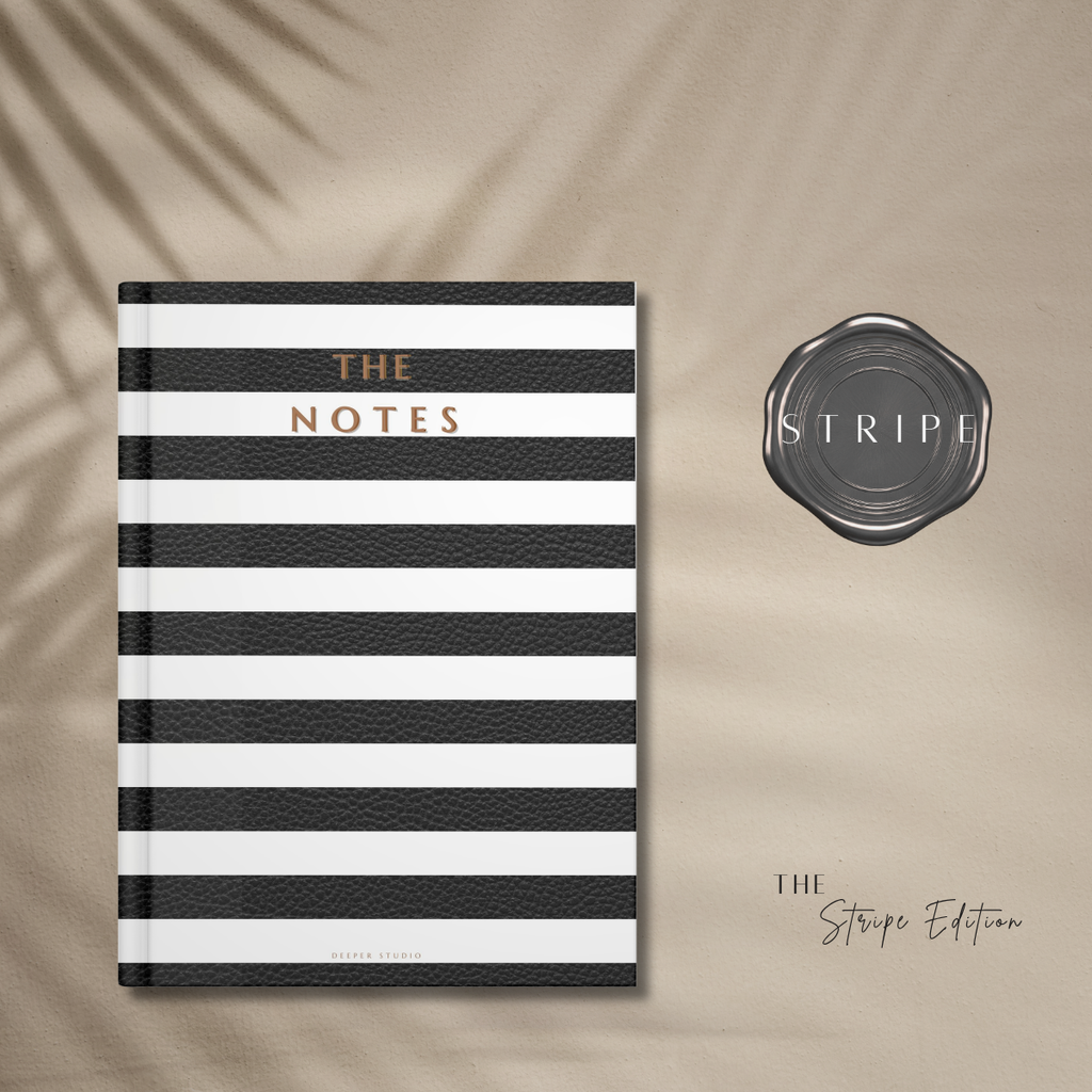 The Notes - The Stripe Edition | Black & White | Digital Notebook | Tablet | Limited Edition