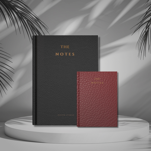 Black and Dark Cherry Digital Notebook