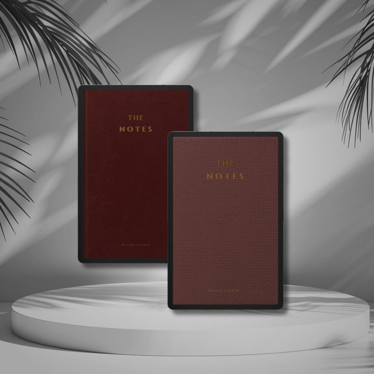 Digital Notebook Bundle – Oxblood Croc & Merlot Leather